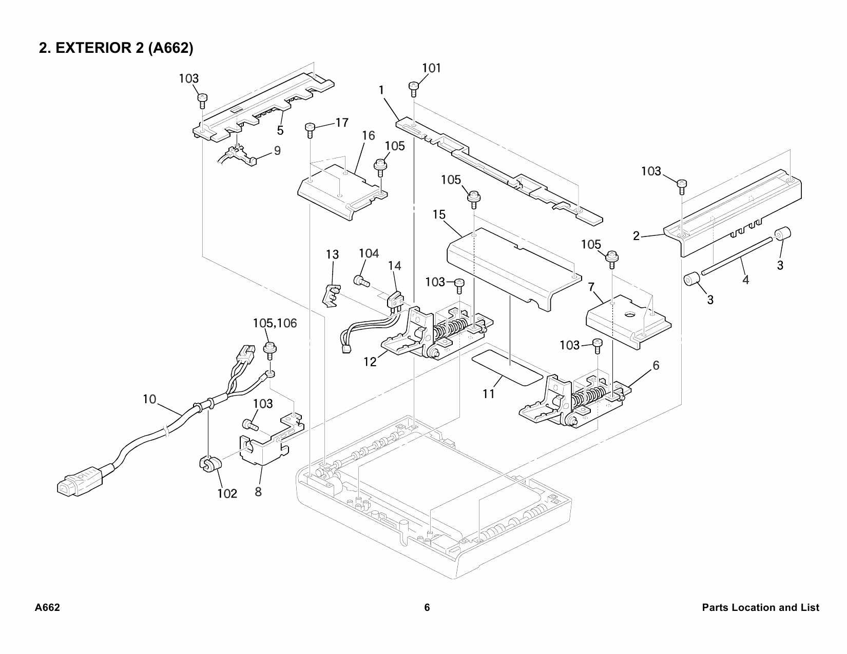 RICOH Options A662 DOCUMENT-FEEDER Parts Catalog PDF download-2